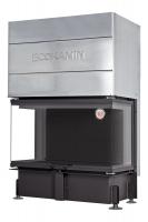 ДЕЛЬТА 1000PВ три стекла принтинг подовое горение черный шамот