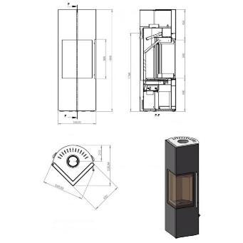 Печь-камин Ember—Стеван 700 XL
