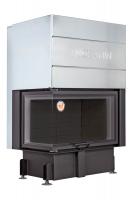 Каминная топка Экокамин Дельта 800LB два стекла левая принтинг черный шамот — заказать онлайн