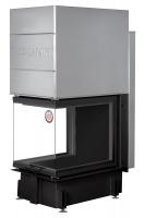 ДЕЛЬТА 700PB три стекла подовое горение принтинг черный шамот