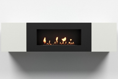  LUX FIRE Тумба универсальная "Байкал" 1600, белая, с биокамином 900