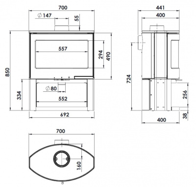 Печь Lacunza Печь-камин Bristol — фото, цена и заказ онлайн