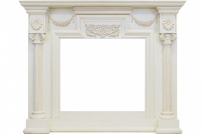 Портал для электрокамина ROYAL-FLAME London под очаги Jupiter, Dioramic 28, Sym 2608 INT, слоновая кость с патиной