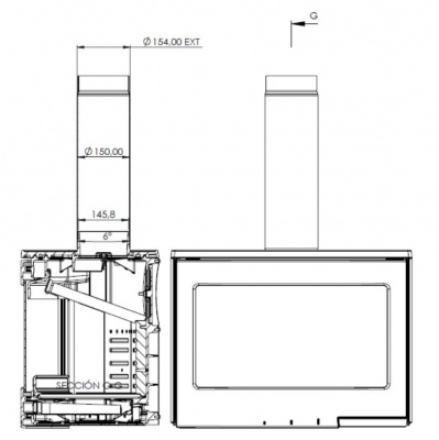 Печь Lacunza Печь-камин Bristol — фото, цена и заказ онлайн