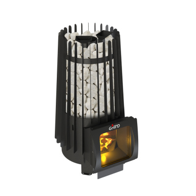 Печь дровяная для бани и сауны GRILL'D Cometa Vega 180 Short Window Max дровяная