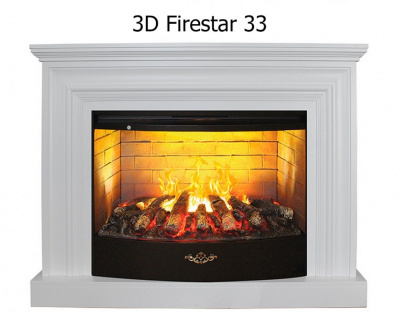 Портал для электрокамина REAL-FLAME WESTON 33 WT/BLM