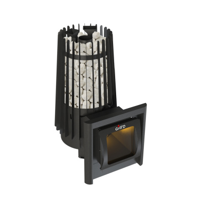 Печь дровяная для бани и сауны GRILL'D Cometa Vega 180 Long Window Max Pro дровяная