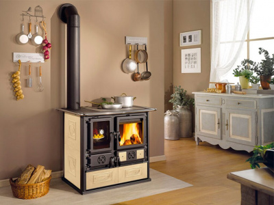 Дровяная печь La NORDICA Rosa Sinistra Reverse Pergamena (Бежевый)