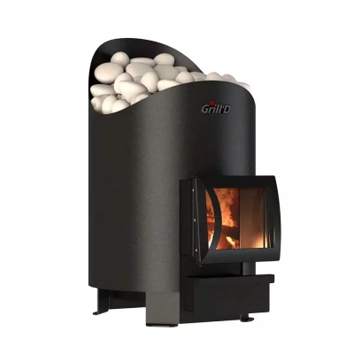 Печь дровяная для бани и сауны GRILL'D Aurora 180 Short дровяная