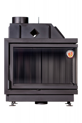 Каминная топка Экокамин АЛЬФА 800RB два стекла правая черный шамот — купить с доставкой