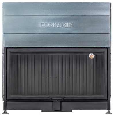 Каминная топка Экокамин ВЕГА 1600B черный шамот подовая — купить с доставкой