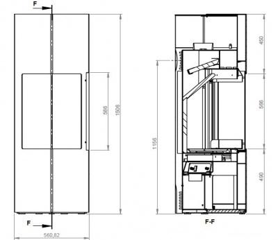 Дровяная печь EMBER Стеван 700 XL black