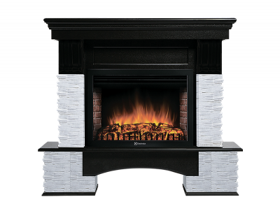 Портал для электрокамина Electrolux Pietra Nuovo 30 сланец белый, шпон темный дуб