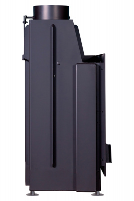 Каминная топка Экокамин АЛЬФА 800RB два стекла правая черный шамот — купить с доставкой