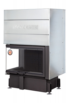 Каминная топка Экокамин Дельта 800LB два стекла левая принтинг черный шамот — купить с доставкой