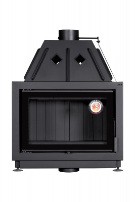 Каминная топка Экокамин Альфа 700-150 черный шамот принтинг