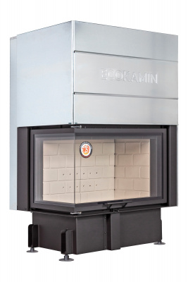 Каминная топка Экокамин Дельта 800L два стекла левая принтинг — купить с доставкой