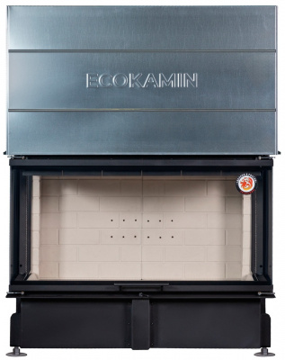 Каминная топка Экокамин ДЕЛЬТА 1200Р три стекла принтинг подовое горение