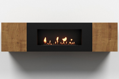  LUX FIRE Тумба универсальная "Байкал" 1600, дуб вотан, с биокамином 900