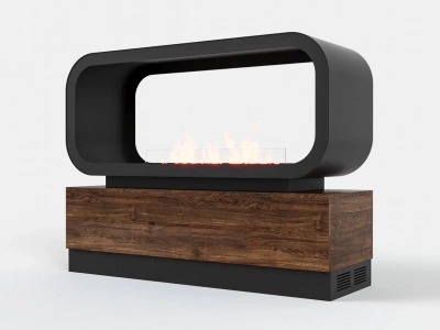  LUX FIRE Тумба сквозная Империал-1200 с автоматическим биокамином Genius-I 800