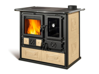 Дровяная печь La NORDICA Печь Rosa Reverse 2.0 Ceramica Liberty Parchment (Бежевый)