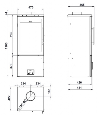 Печь Lacunza Печь-камин Lacunza Calais — фото, цена и заказ онлайн