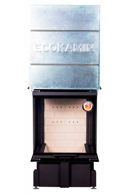 Каминная топка Экокамин ДЕЛЬТА 700P три стекла подовое горение принтинг
