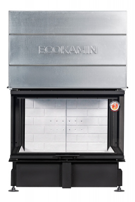 Каминная топка Экокамин Дельта 1000 три стекла принтинг — купить с доставкой