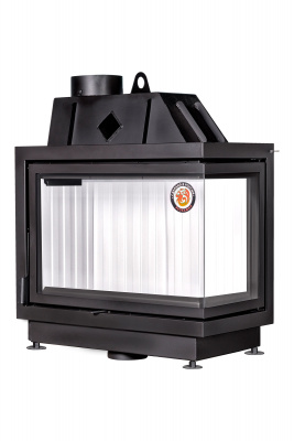 Каминная топка Экокамин АЛЬФА 800R два стекла правая — купить с доставкой