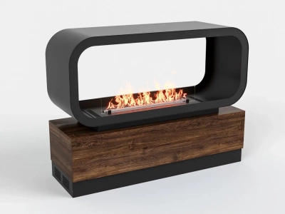  LUX FIRE Тумба сквозная Империал-1200 с автоматическим биокамином Genius-I 800